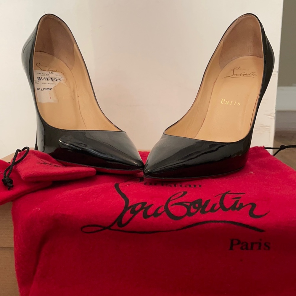 BLACK PATENT LEATHER PIGALLE FOLLIES 100